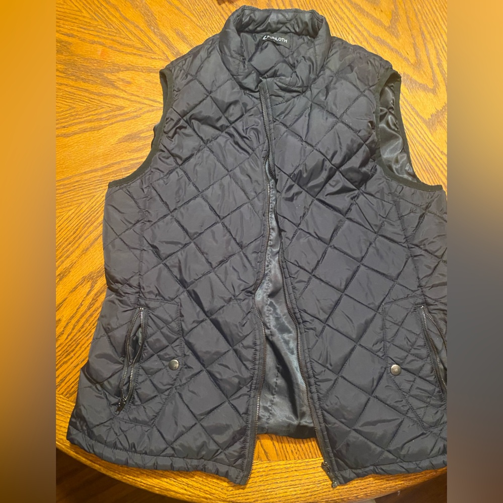 Black Quilted Vest